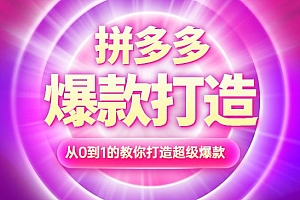 拼多多打造爆款系统实战课,轻松打造爆款