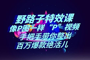 《野路子特效课:像P图一样“P”视频》手把手带你整出百万爆款绝活儿