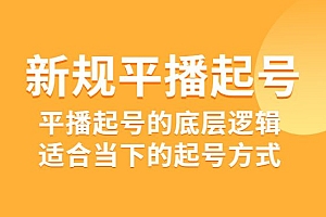 新规平播起号教程:平播起号的底层逻辑,适合当下的起号方式