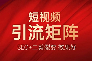 短视频引流矩阵打造流程解析,SEO+二剪裂变 效果好