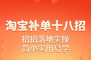 淘宝补单十八招 招招落地实操,简单实用易学