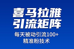 玩转喜马拉雅引流矩阵,每天被动引流100+精准粉技术