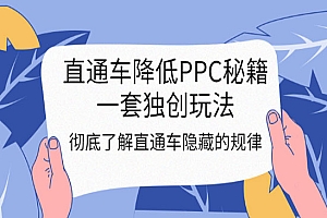 直通车降低PPC秘籍,一套独创玩法:彻底了解直通车隐藏的规律