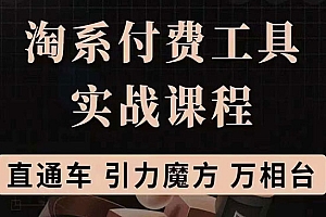 淘系付费工具实战课程【直通车、引力魔方】战略优化,实操演练(价值1299)