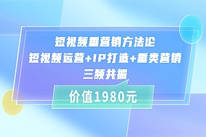 短视频垂营销方法论:短视频运营+IP打造+垂类营销,三频共振(价值1980)