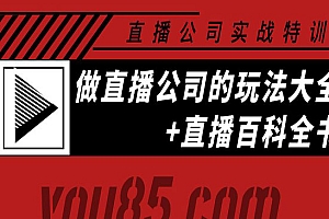 直播公司实战特训:做直播公司的玩法大全+直播百科全书