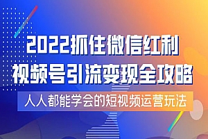2022抓住微信红利,视频号引流变现全攻略,人人都能学会的短视频运营玩法