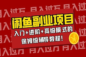 月入过万闲鱼副业项目:入门+进阶+高级模式的保姆级辅导教程