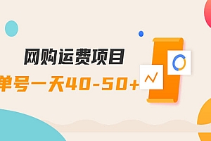 网购运费项目,单号一天40-50+,实实在在能够赚到钱的项目