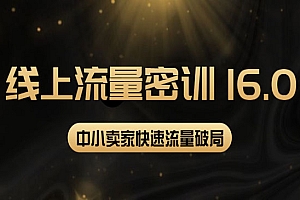 线上流量密训16.0:包含 暴力引流10W+中小卖家流量破局技巧 等等