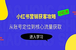 小红书营销获客攻略:从账号定位到核心流量获取,爆款笔记打造!