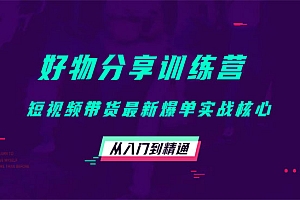 《好物爆单实战核心》从入门到精通