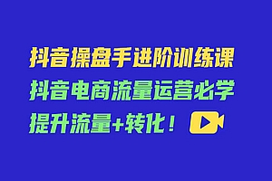 《抖音电商流量操盘手》运营必学,提升流量+转化