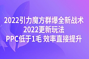 《引力魔方群爆全新战术》PPC低于1毛 效率直接提升