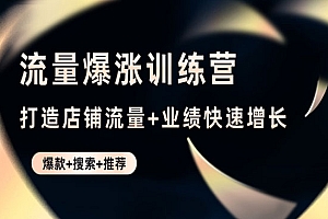 《淘宝流量爆涨训练营》打造店铺流量+业绩快速增长