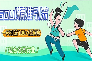 《soul精准引流系列课程》一天引流100+精准粉,适合各类行业