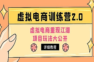 《小红书虚拟电商训练营》虚拟电商重现江湖,项目玩法大公开