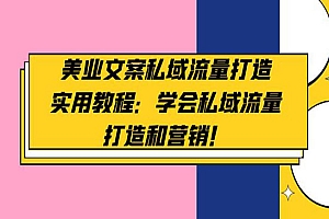 《美业文案私域流量打造》学会私域流量打造和营销