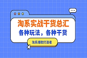 《淘系实战干货总汇》各种玩法,各种干货,淘系爆款打造者