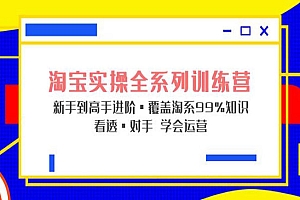 《淘宝实操全系列训练营》新手到高手进阶覆盖99%知识