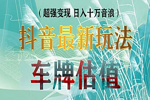 《无人直播车牌估值项目》轻松日赚几百+