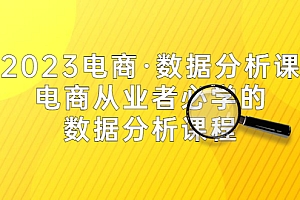 《2023电商数据分析课》电商·从业者必学的数据分析课程