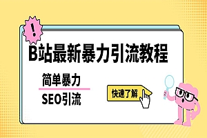 《b站暴力SEO引流玩法》一天可以量产几百个视频