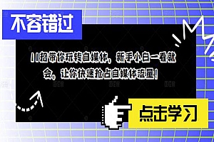 《11招带你玩转自媒体》新手小白一看就会,让你快速抢占自媒体流量
