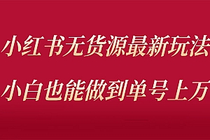 《小红书无货源最新螺旋起号玩法》电商小白也能做到单号上万