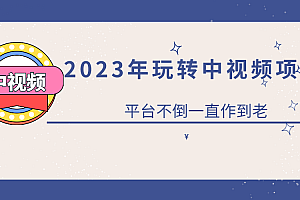2023一心0基础玩转中视频项目:平台不倒,一直做到老