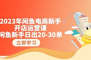 2023年闲鱼电商新手开店运营课:闲鱼新手日出20-30单(18节-实战干货)