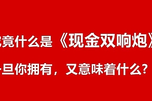 《现金双响炮》:顶级谋略的六大秘方带你开启财富大门,三天闭门直播全程文字稿教你如何瞬间倍增收入!