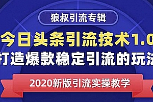 老李校长今日头条赚钱训练营 从零开始做一个赚钱的今日头条课(共30节)