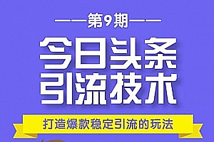 狼叔今日头条引流技术9.0:为什么做今日头条引流?如何做好头条引流?(20节课)