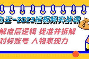 变现·为王-2023短视频实战课 了解底层逻辑 找准并拆解对标账号 人物表现力