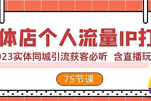 实体店个人流量IP打造 2023实体同城引流获客必听 含直播玩法(75节完整版)