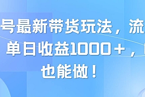视频号最新带货玩法,流量爆炸,单日收益1000+,0粉也能做!
