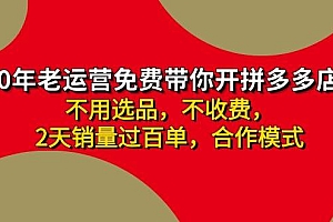 拼多多 最新合作开店日收4000+两天销量过百单,无学费、老运营代操作、…