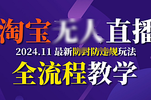 TB无人直播,11月最新防封攻略全流程教学,挂机稳定月入2W+