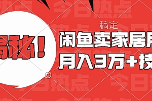 揭秘!闲鱼卖家居用品月入3w技巧