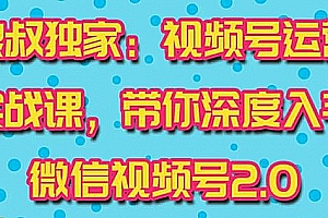 狼叔视频号运营实战课2.0,目前市面上最新最全玩法,快速吸粉吸金(10节视频)