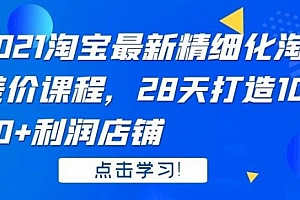 2021淘宝最新精细化淘差价课程,28天打造10000+利润店铺
