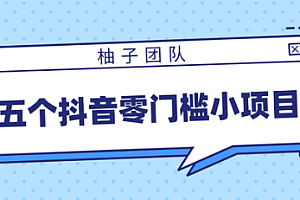 五个抖音零门槛赚钱小项目,趁着年前小赚一笔【视频教程】