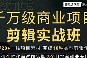 新片场学院千万级商业项目剪辑实战班,做剪辑不在业余(教程+素材)