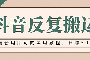 抖音反复搬运,直接套用即可的实用教程,日赚500+