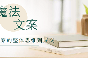 文案宝典之魔法文案,文案的整体思维到成交(16节课程)