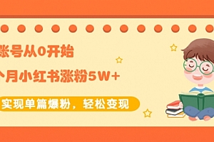 新账号从0开始3个月小红书涨粉5W+实现单篇爆粉,轻松变现(干货)