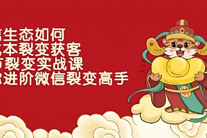 微信生态如何低成本裂变获客:25节裂变实战课,助你进阶微信裂变高手
