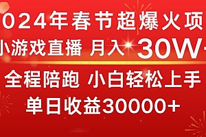 龙年2024过年期间,最爆火的项目 抓住机会 普通小白如何逆袭一个月收益30W+