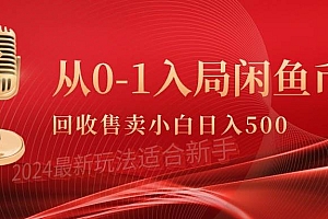 从0-1入局闲鱼币回收售卖,当天收入500+